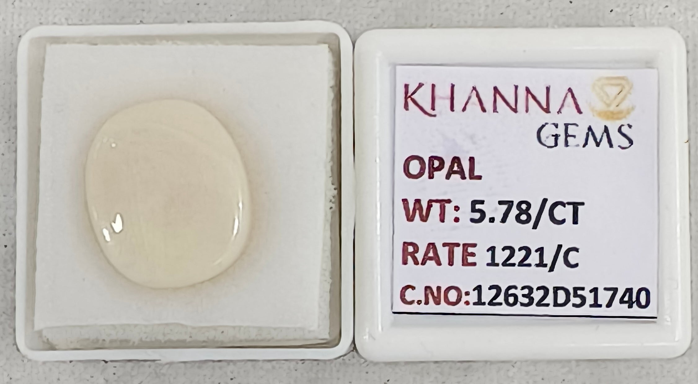 5.78/CT Natural FIRE OPAL with Govt. Lab Certificate-12632D51740