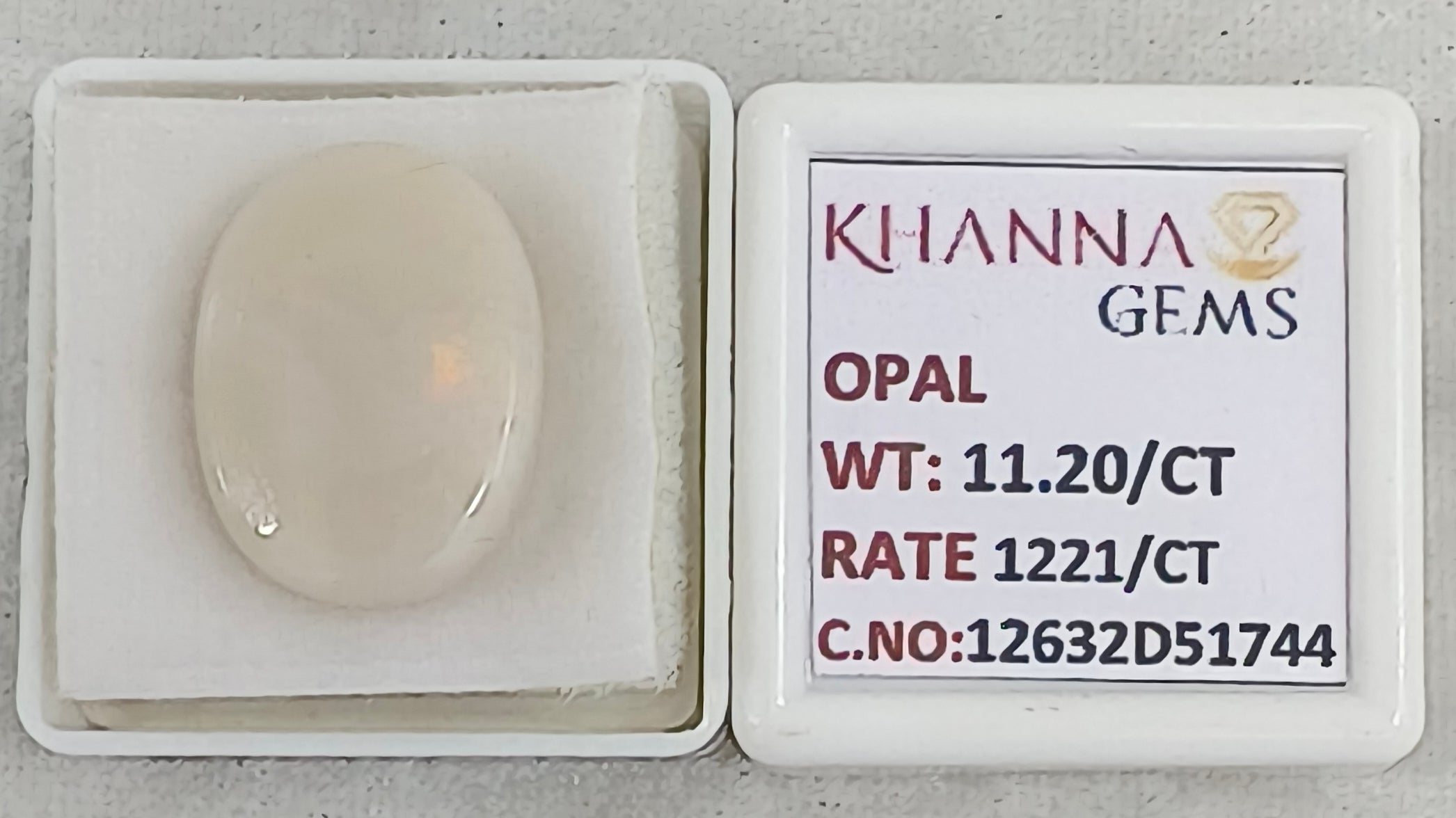 11.2/CT Natural FIRE OPAL with Govt. Lab Certificate-12632D51744