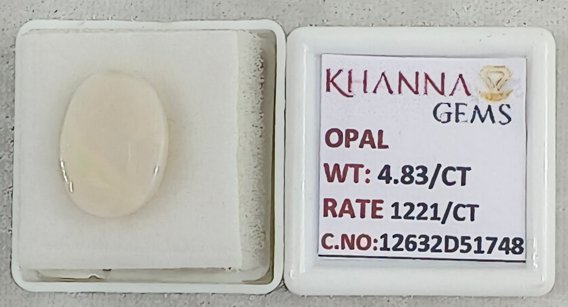 4.83/CT Natural FIRE OPAL with Govt. Lab Certificate-12632D51748