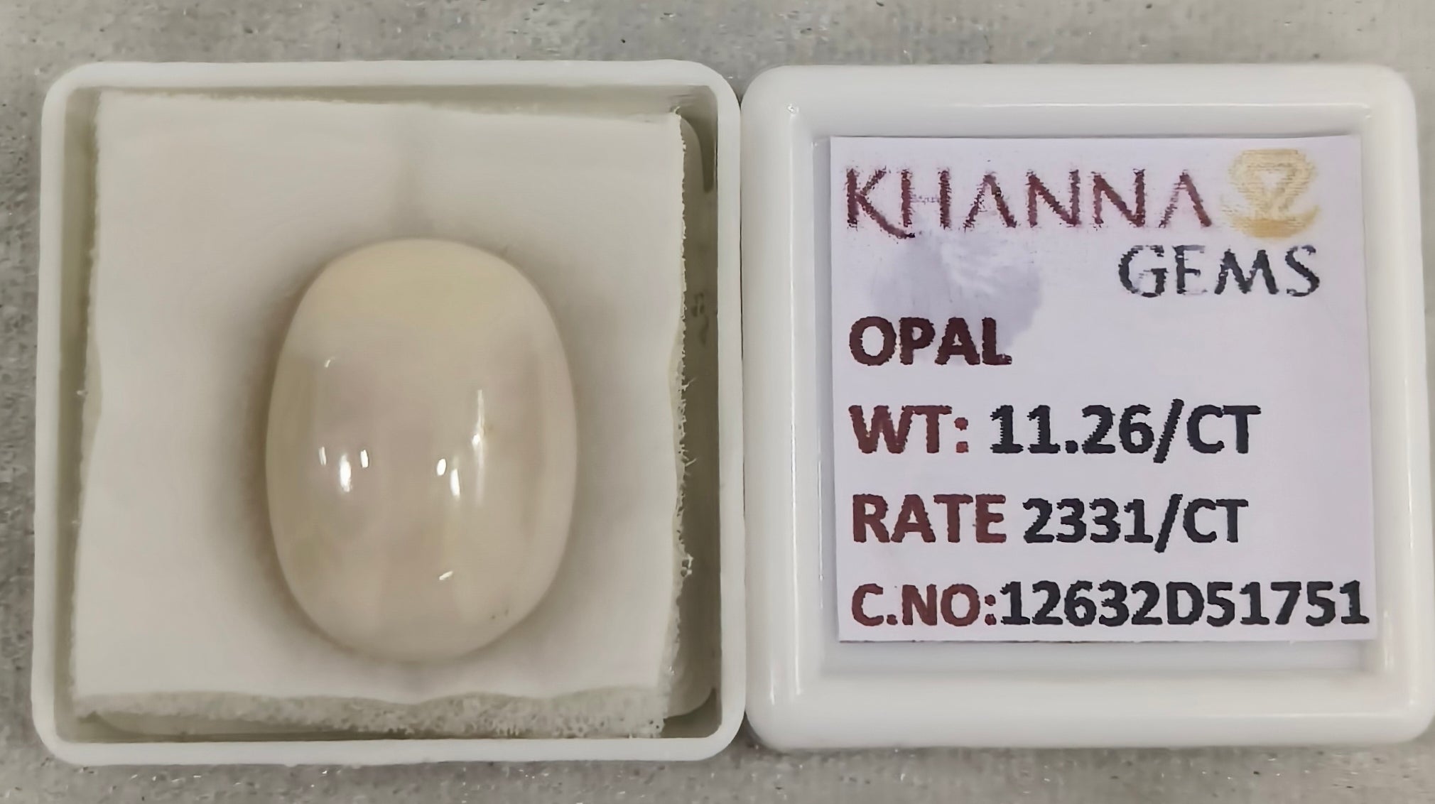 11.26/CT Natural FIRE OPAL with Govt. Lab Certificate-12632D51751