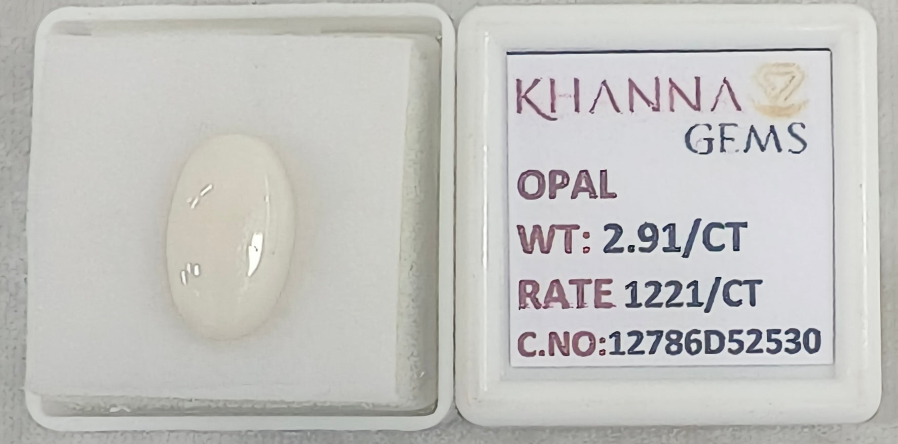 2.51/CT Natural FIRE OPAL with Govt. Lab Certificate - 12786D52530