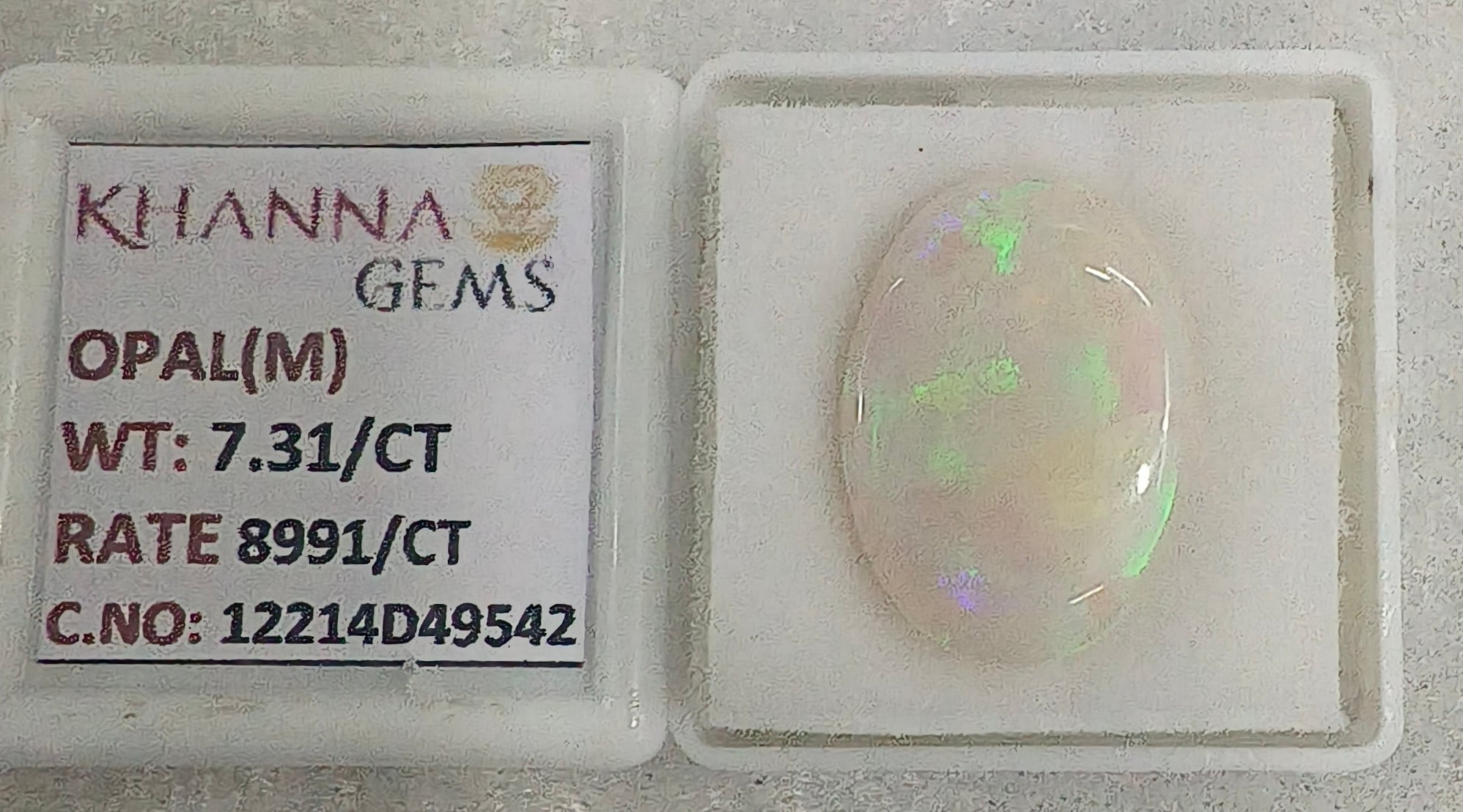 7.31/CT Natural Opal with Govt. Lab Certificate-12214D49542
