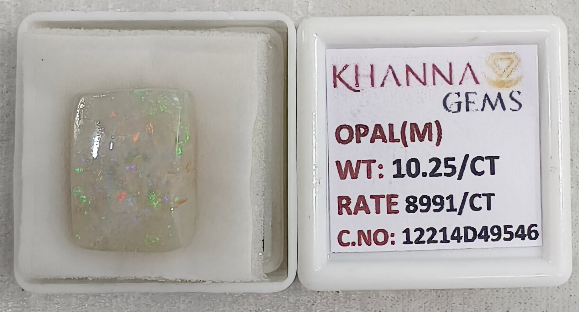 10.25/CT Natural Opal with Govt. Lab Certificate-12214D49546