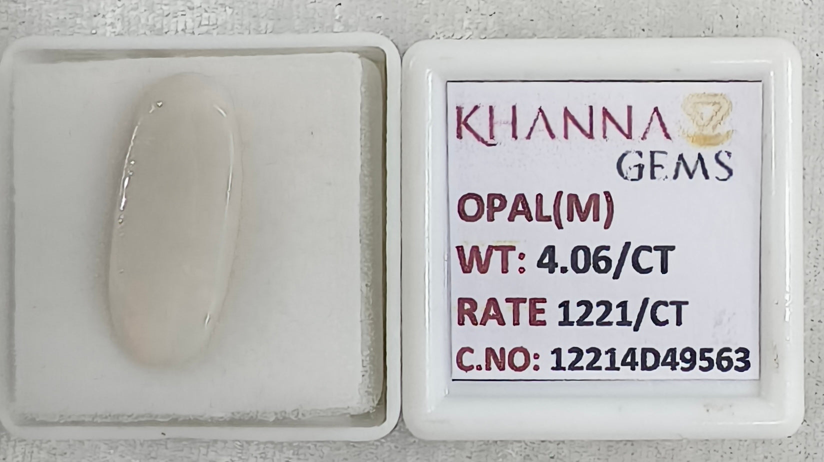 4.06/CT Natural FIRE OPAL with Govt. Lab Certificate-12214D49563