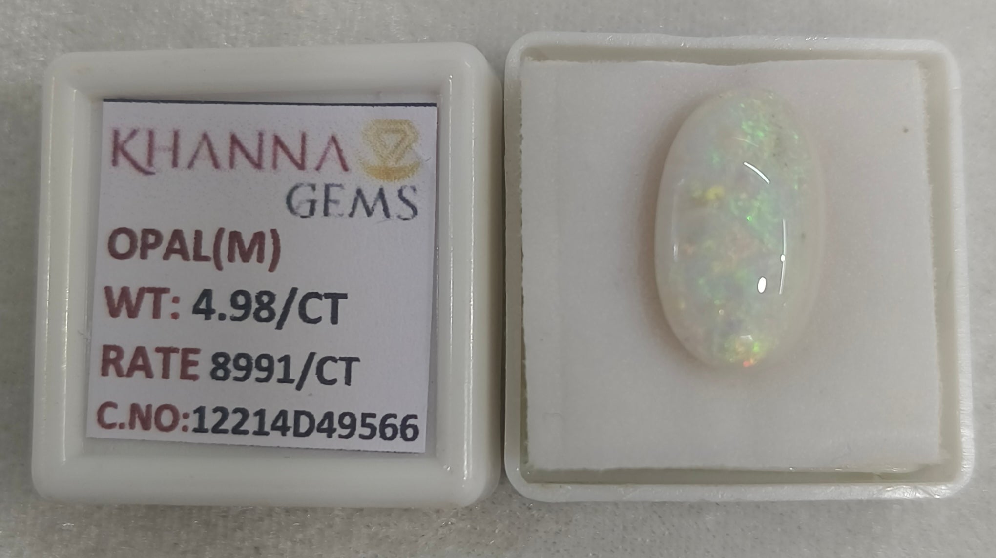 4.98/CT Natural FIRE OPAL with Govt. Lab Certificate-12214D49566
