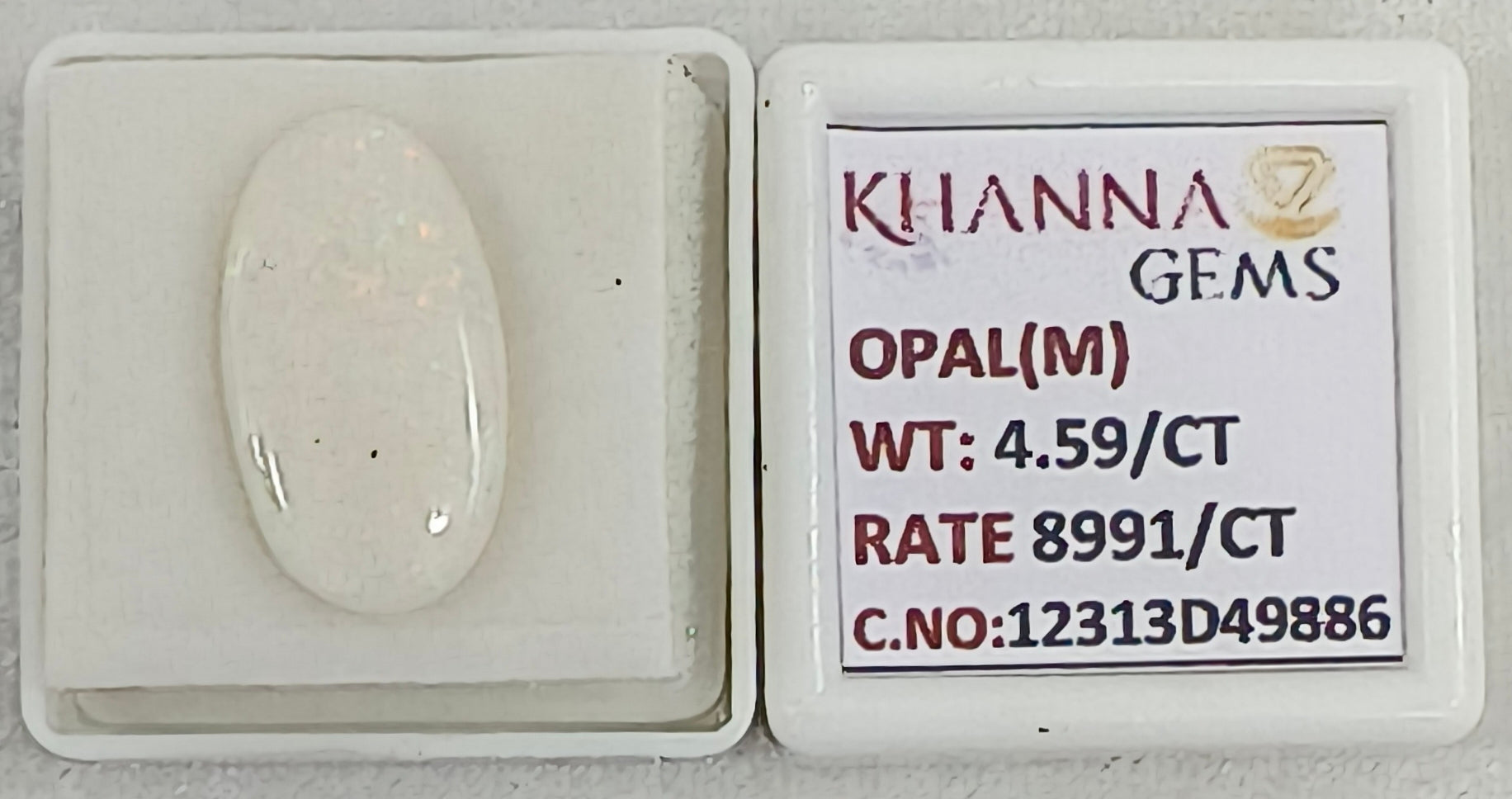 4.59/CT Natural FIRE OPAL with Govt. Lab Certificate-12313D49886