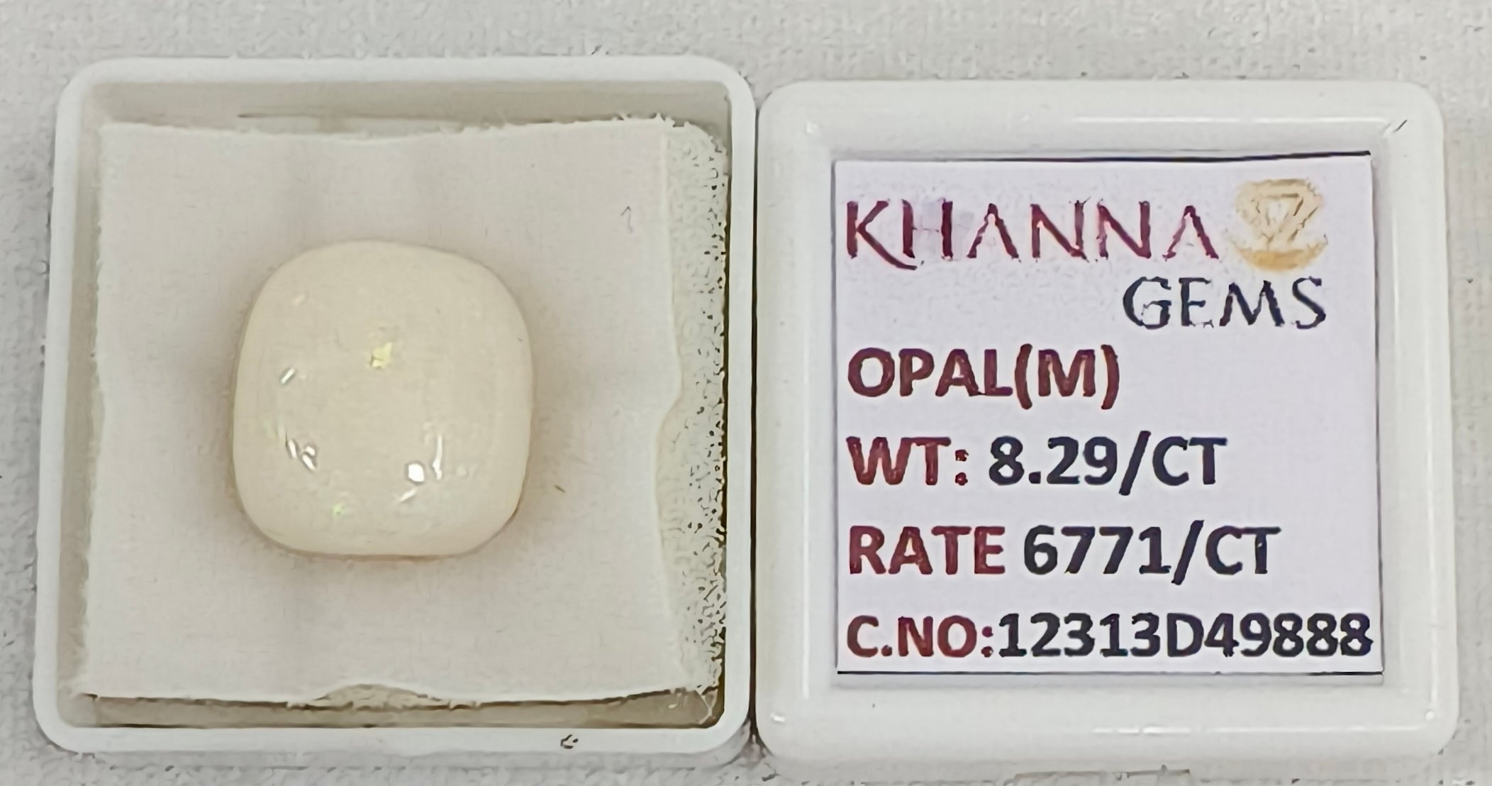 8.29/CT Natural FIRE OPAL with Govt. Lab Certificate-12313D49888