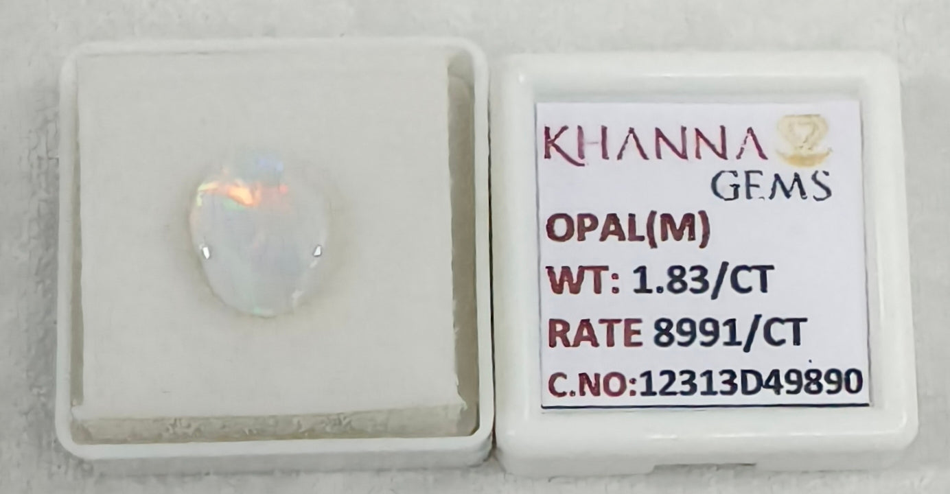 1.83/CT Natural FIRE OPAL with Govt. Lab Certificate-12313D49890