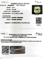 Load image into Gallery viewer, 3.04/CT Natural Yellow Sapphire With Govt Lab Certificate (23310)