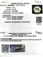 Load image into Gallery viewer, 2.20/CT Natural Yellow Sapphire With Govt Lab Certificate (12210)