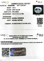 Load image into Gallery viewer, 1.93/CT Natural Yellow Sapphire With Govt Lab Certificate (16650)