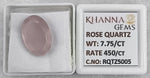 Load image into Gallery viewer, 7.75/CT Healing Rose Quartz Stone with Govt. Lab Certificate-RQTZ5005