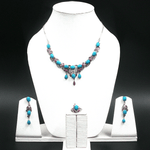 Load image into Gallery viewer, 47.09/GM Natural Ruby & Turquoise Gemstone 4-Piece Set - 00241