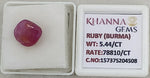 Load image into Gallery viewer, 5.44/CT Natural Old Burma Ruby with IIGJ Govt. Lab Certificate-15737S204508