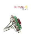 Load image into Gallery viewer, 9.83/GM RUBY EMERALD RING Earrings - G0582
