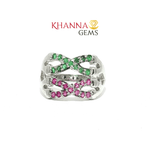 Load image into Gallery viewer, 4.08/GM RUBY EMERALD RING Earrings - G0618