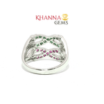 Load image into Gallery viewer, 4.08/GM RUBY EMERALD RING Earrings - G0618