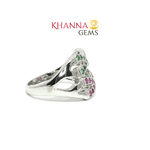 Load image into Gallery viewer, 4.08/GM RUBY EMERALD RING Earrings - G0618