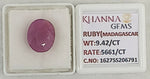 Load image into Gallery viewer, 9.42/CT Natural Ruby Stone with Govt. Lab Certificate-16275S206791