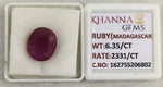 Load image into Gallery viewer, 6.35/CT Natural Ruby Stone with Govt. Lab Certificate-16275S206802