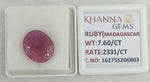 Load image into Gallery viewer, 7.6/CT Natural Ruby Stone with Govt. Lab Certificate-16275S206803