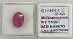 Load image into Gallery viewer, 7.59/CT Natural Ruby Stone with Govt. Lab Certificate-16140S206350