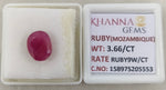 Load image into Gallery viewer, 3.66/CT Natural Ruby Stone with Govt. Lab Certificate-15897S205553