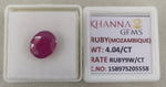 Load image into Gallery viewer, 4.04/CT Natural Ruby Stone with Govt. Lab Certificate-15897S205558
