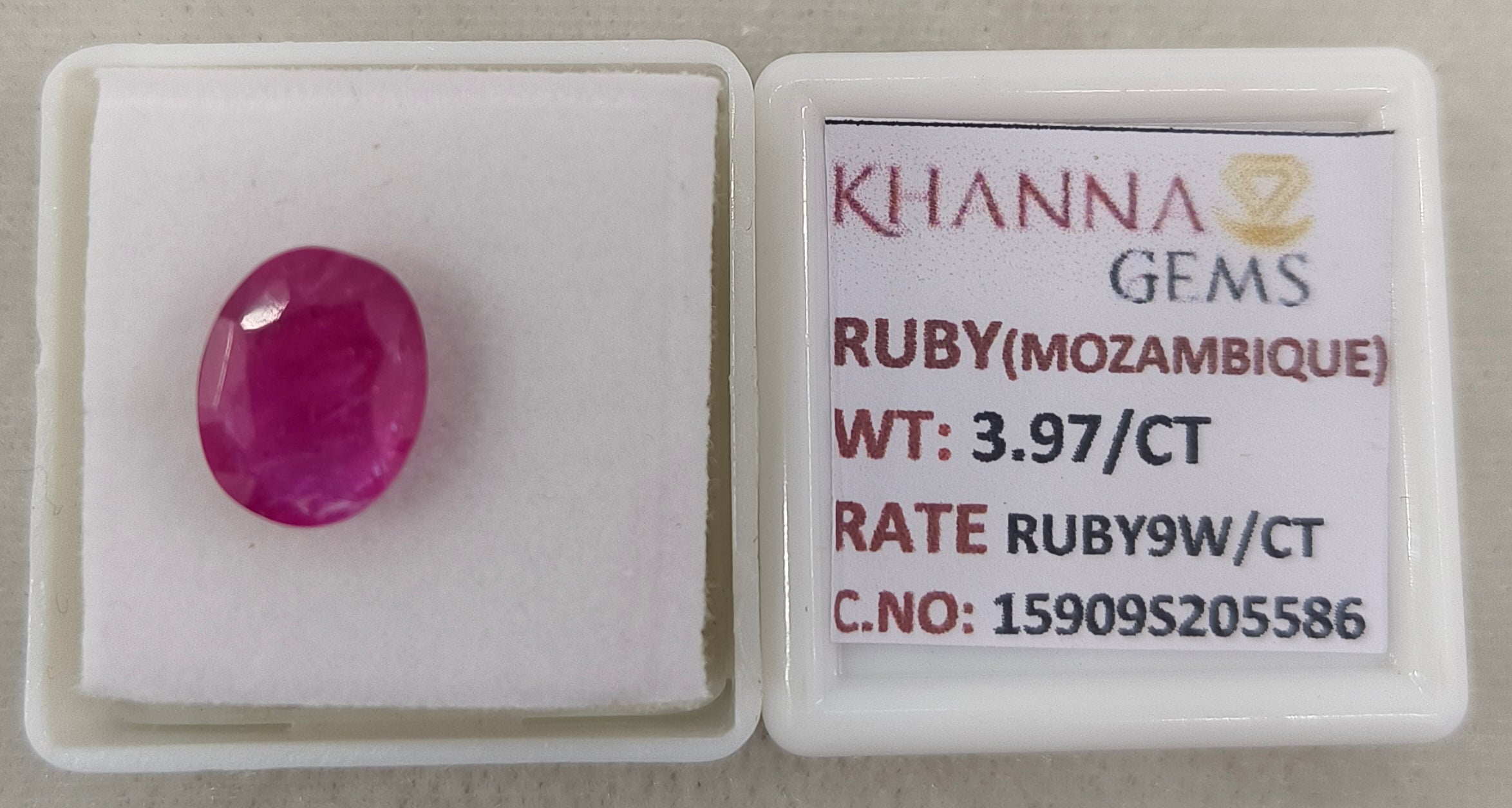 3.97/CT Natural Ruby Stone with Govt. Lab Certificate-15909S205586