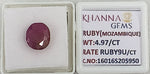 Load image into Gallery viewer, 4.97/CT Natural Ruby Stone with Govt. Lab Certificate-16016S205950