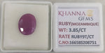 Load image into Gallery viewer, 3.85/CT Natural Ruby Stone with Govt. Lab Certificate-16658S208751