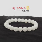 Load image into Gallery viewer, Natural White Snow Jade Bracelet