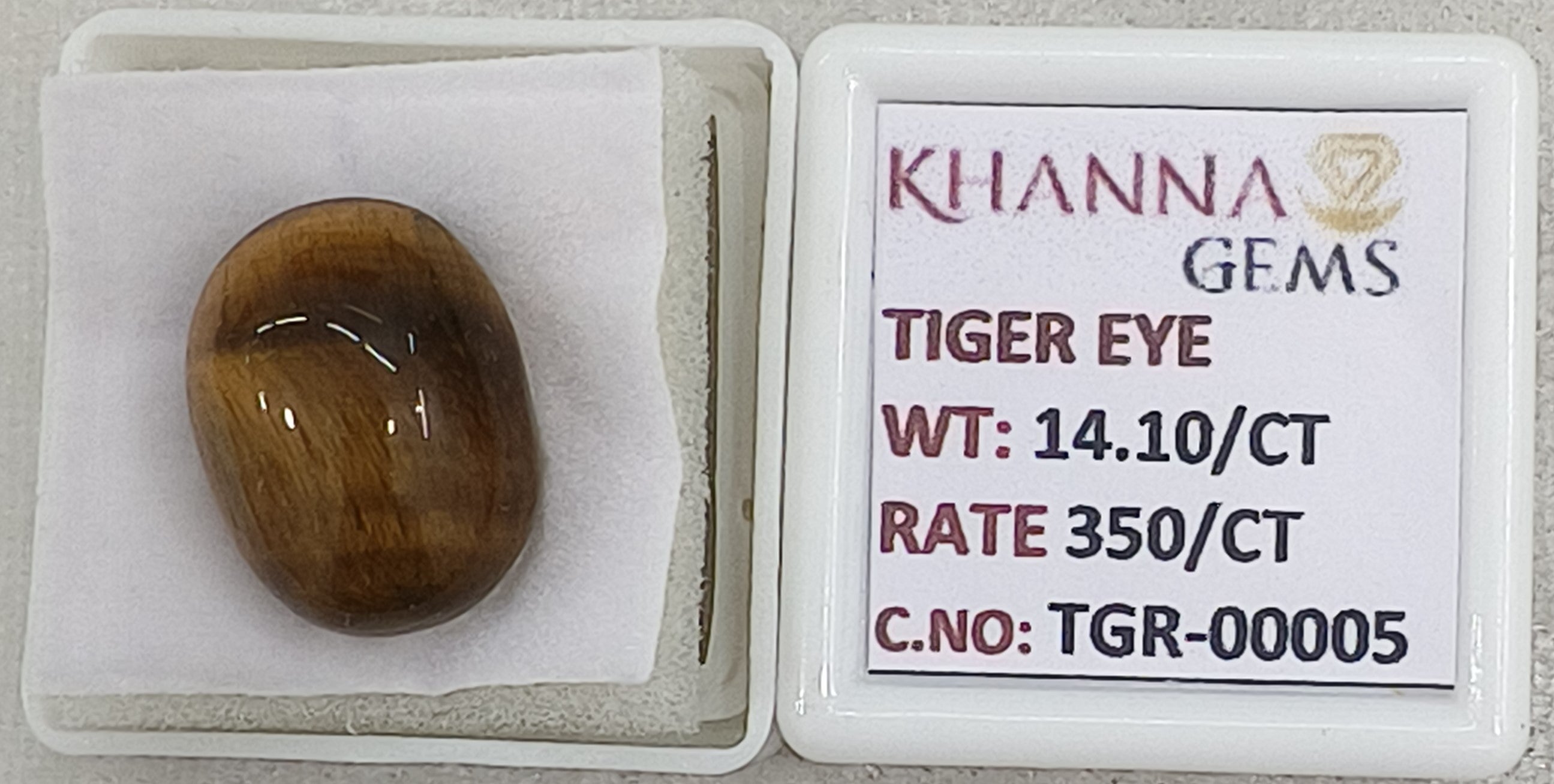 14.1/CT Tiger Eye with Govt. Lab Certificate-TGR00005
