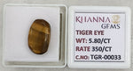 Load image into Gallery viewer, 5.8/CT Tiger Eye with Govt. Lab Certificate-TGR00033