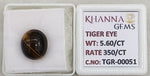 Load image into Gallery viewer, 5.6/CT Tiger Eye with Govt. Lab Certificate-TGR00051