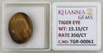 Load image into Gallery viewer, 15.15/CT Tiger Eye with Govt. Lab Certificate-TGR00061