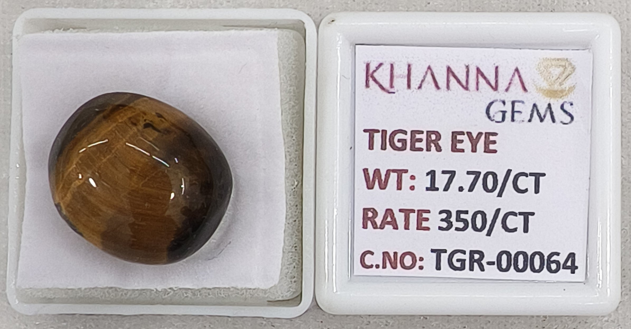17.7/CT Tiger Eye with Govt. Lab Certificate-TGR00064