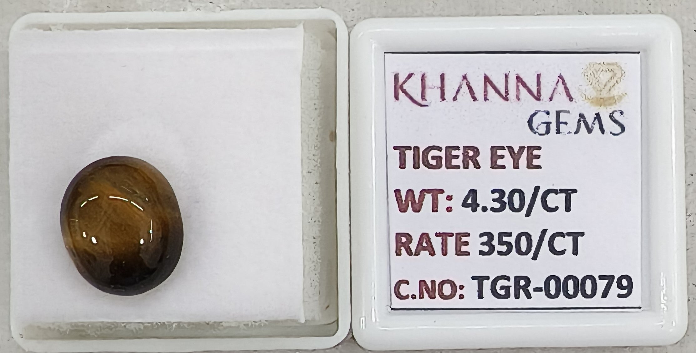 4.3/CT Tiger Eye with Govt. Lab Certificate-TGR00079