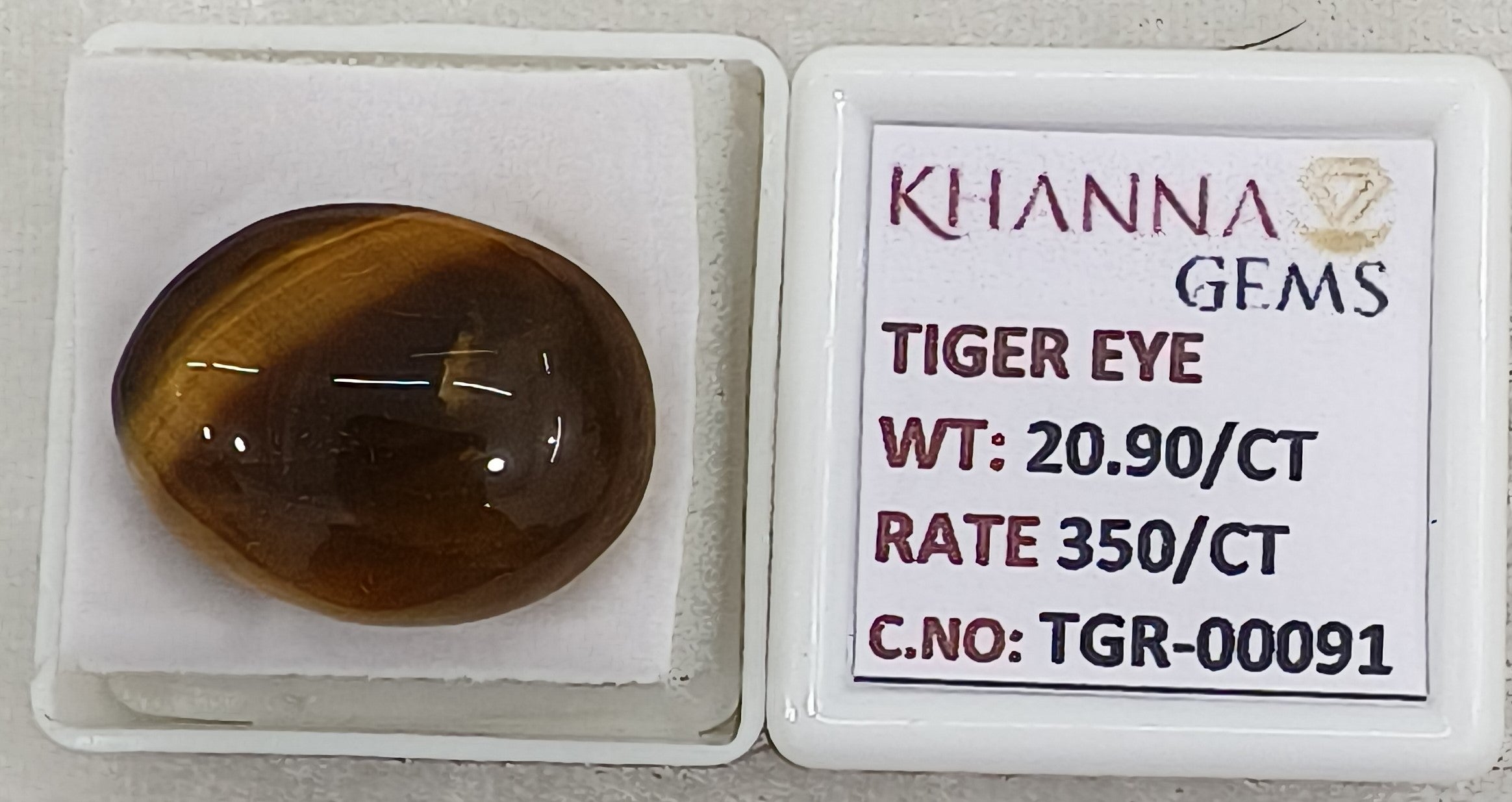 20.9/CT Tiger Eye with Govt. Lab Certificate-TGR00091