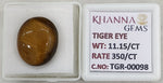 Load image into Gallery viewer, 11.15/CT Tiger Eye with Govt. Lab Certificate-TGR00098