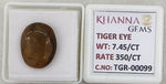 Load image into Gallery viewer, 7.45/CT Tiger Eye with Govt. Lab Certificate-TGR00099