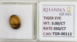 Load image into Gallery viewer, 3/CT Tiger Eye with Govt. Lab Certificate-TGR00112