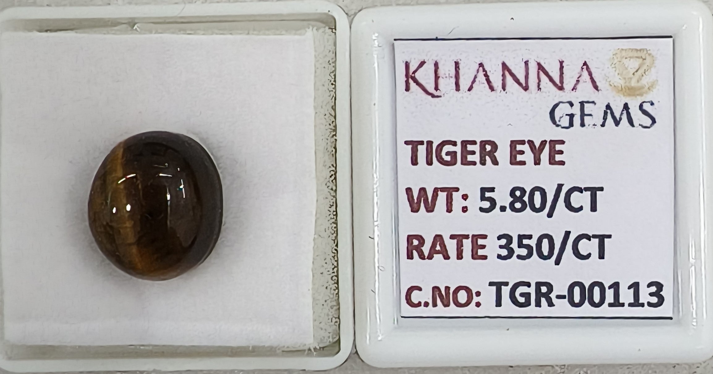 5.8/CT Tiger Eye with Govt. Lab Certificate-TGR00113