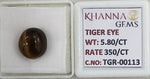 Load image into Gallery viewer, 5.8/CT Tiger Eye with Govt. Lab Certificate-TGR00113