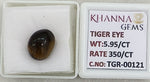 Load image into Gallery viewer, 5.95/CT Tiger Eye with Govt. Lab Certificate-TGR00121