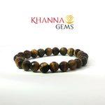 Load image into Gallery viewer, Natural Tiger Eye Bracelet (Faceted Beads)