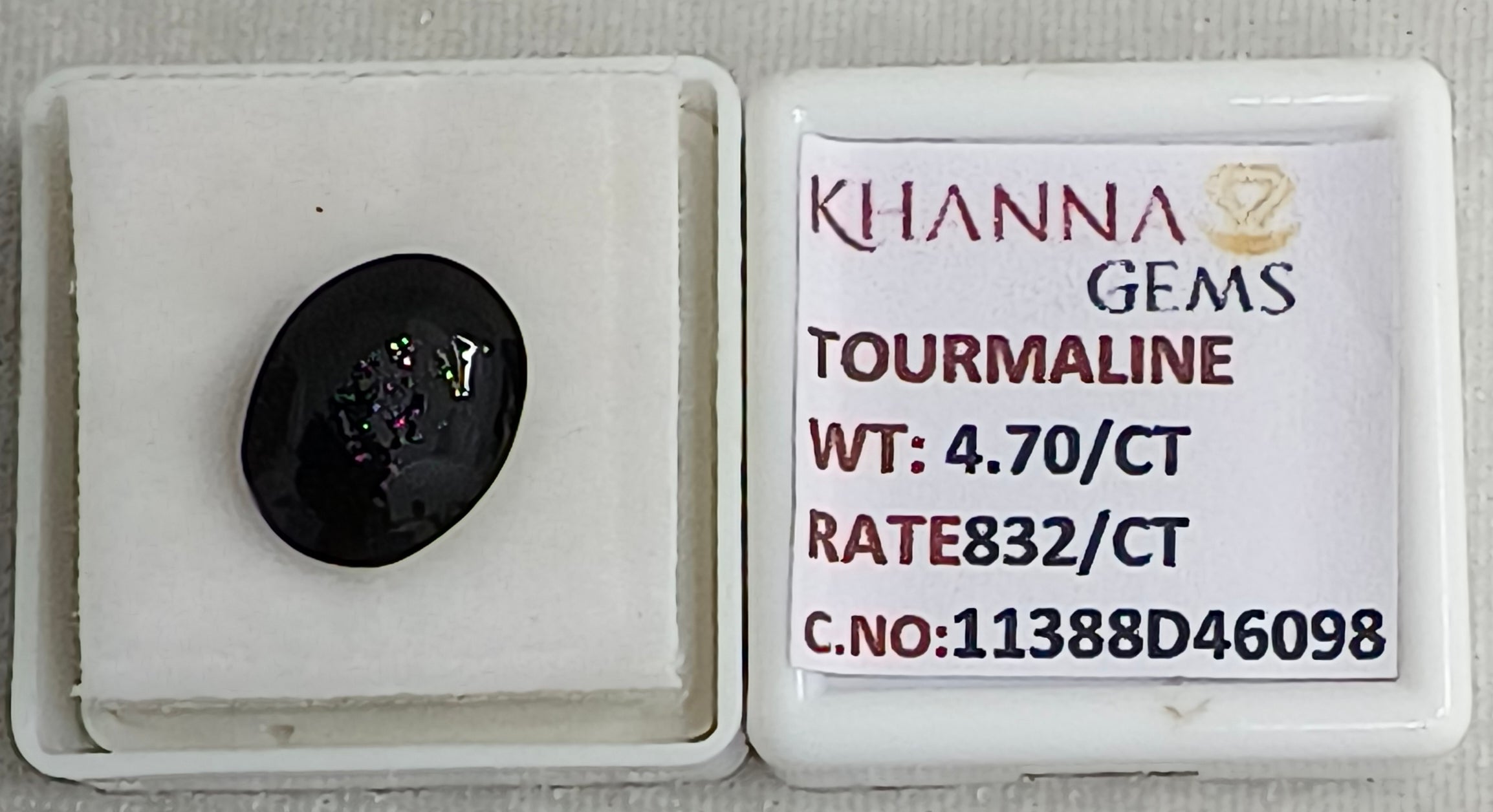 4.70/CT Natural Tourmaline with Govt. Lab Certificate-11388D46098