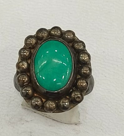 7.40/GM TURQUISE RAJWARA SILVER RING (525)