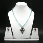 Load image into Gallery viewer, 52.70/GM Natural Aquamarine Victorian Necklace Set – 3 Piece - AQUVIC00688
