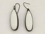 Load image into Gallery viewer, 14.40/GM WHITE OPEL SILVER RAWARA EAR RINGS (525)